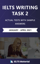 کتاب زبان آیلتس رایتینگ اکچوال تست تسک 2 ژانویه تا آپریل ۲۰۲۱ (IELTS Writing Task 2 Actual Tests with Sample Answers (Jan – Ap