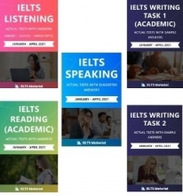 کتاب زبان آیلتس آکادمیک اکچوال تست (IELTS Academic 5 in 1 Combo ( Listening + Speaking + Reading + Writing Task 1+ Task 2) (J