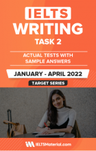 کتاب زبان آیلتس اکچوال تست رایتینگ تسک 2 IELTS Writing Task 2 Actual Tests with Sample Answers (January April 2022) )