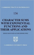 کتاب زبان کراکتر سامز ویت اکسپوتنشیال فانکشنز اند دیر اپلیکیشنز Character Sums with Exponential Functions and their Application