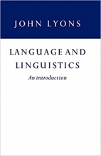 کتاب Language and Linguistics An Introduction