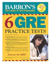 کتاب بارونز 6 جی آر ای پرکتیس تست Barrons 6 GRE Practice Tests