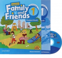 کتاب امریکن فمیلی اند فرندز 1 ویرایش دوم American Family and Friends 1 (2nd) SB+WB+CD سايز كوچك