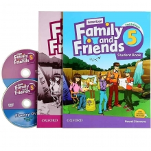 کتاب امریکن فمیلی اند فرندز 5 ویرایش دوم American Family and Friends 5 (2nd) SB+Wb+QRCode سايز كوچك