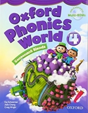 کتاب آکسفورد فونیکس ورد Oxford Phonics World 4 SB+WB+DVD